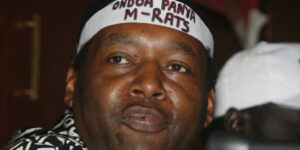 Human rights activist John Wamagata at a press conference in Norwich House, Nairobi, on July 27, 2014. Mr Wamagata, with his Operation Ondoa Panya, has been carrying a bag of live rats to various county assemblies in a campaign against members of county assemblies (MCAs) for their misuse of county funds on sitting allowances and foreign travel. PHOTO | EVANS HABIL |